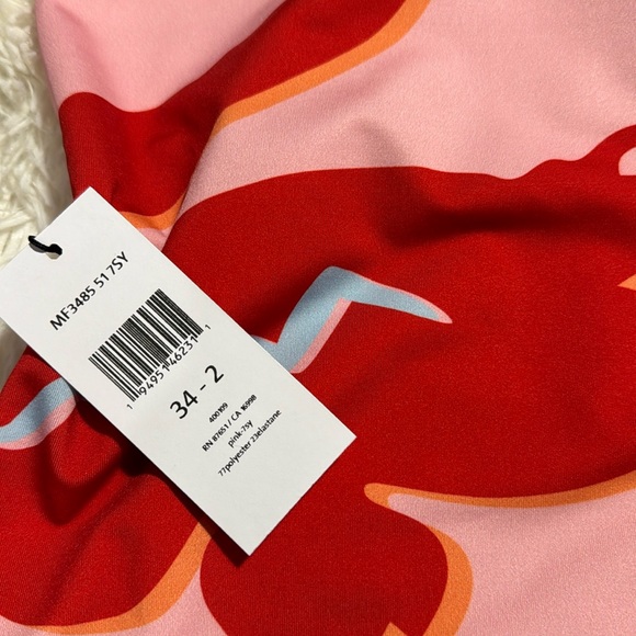 Lacoste WOMEN'S CROCODILE PRINT AND CRISS-CROSSED STRAPS SWIMSUIT - Picture 6 of 6